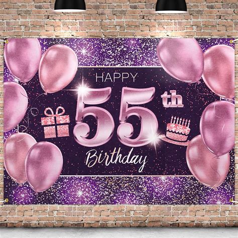 Pakboom Happy 55th Birthday Banner Backdrop 55 India Ubuy