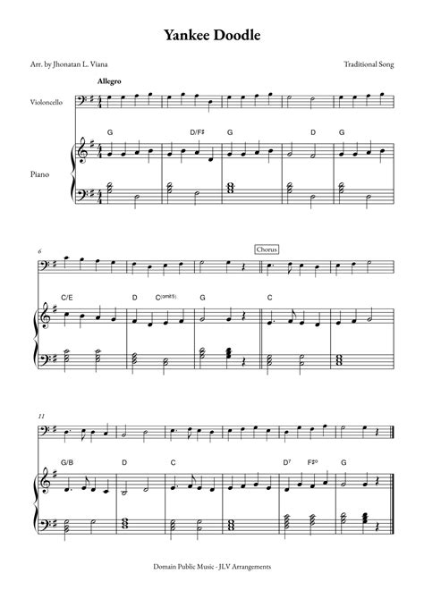 Yanke Doodle Arr Jhonatan Lucio Viana By Traditional Sheet Music For