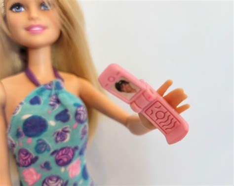 Barbie Zac Efron Pink Flip Phone Barbie Size Doll Phone - Etsy