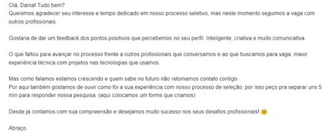 Como informar que o candidato não foi selecionado 12 dicas