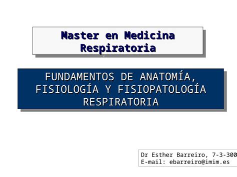 Ppt Fundamentos De Anatom A Fisiolog A Y Fisiopatolog A Respiratoria