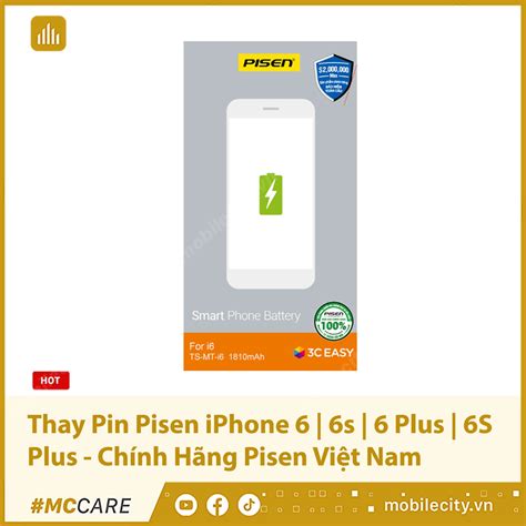 B Ng Gi Thay Pin Pisen Iphone S Plus S Plus Ch Nh H Ng