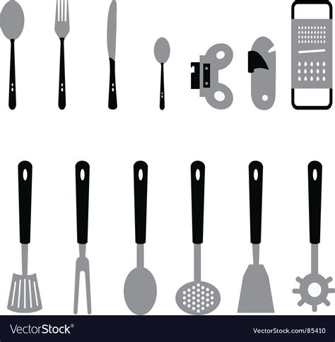 Kitchen utensils Royalty Free Vector Image - VectorStock