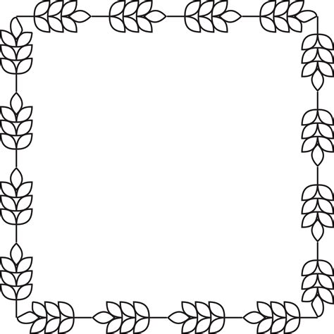 Free Clipart Of A Square Border Of Barley