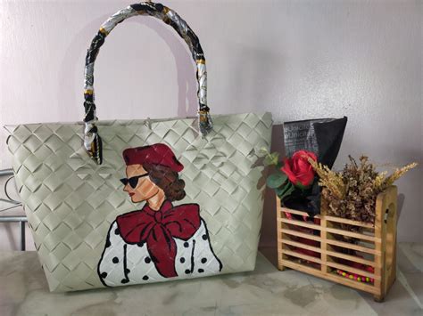 Hand Painted Inspired Bayong Bag Women S Fashion Bags Wallets Tote