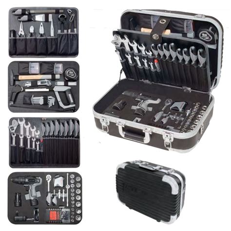 Coffret d outils 165 pièces B160 3 8 avec perceuse visseuse KRAFTWERK