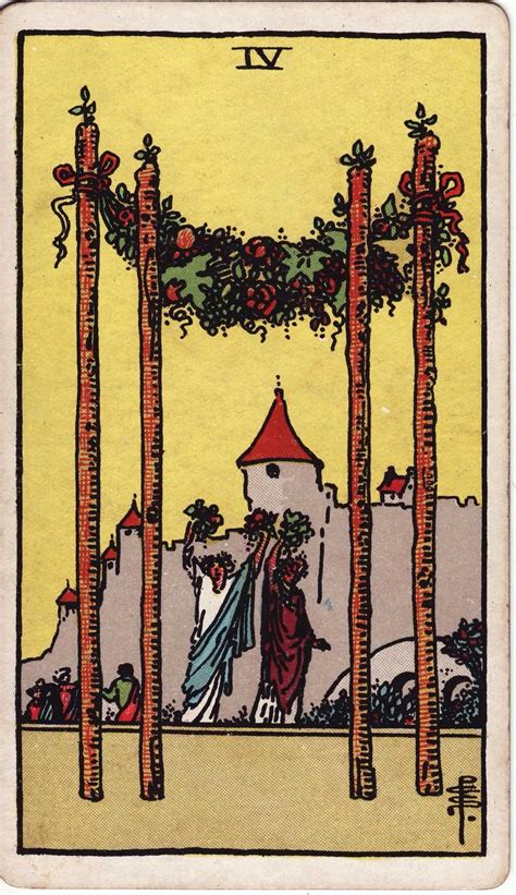 Cuatro De Bastos En El Tarot Significado Y Combinaciones