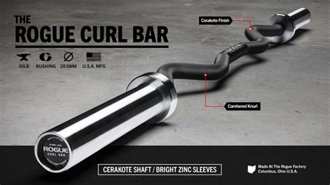 Rogue Curl Bar Cerakote Rogue Fitness