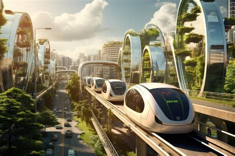 Premium Photo Futuristic City With Artists Rendering The Future Of