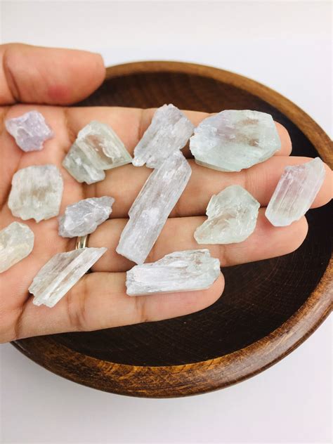 Raw Kunzite Crystal 37 7G Rough Kunzite Stone Natural Etsy