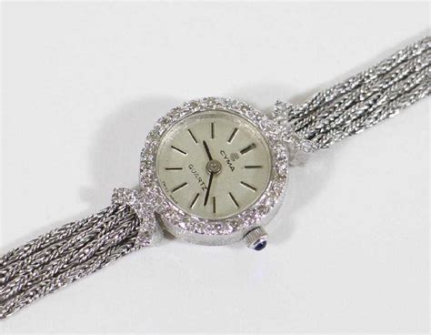 14k Gold And Diamond Cyma Ladies Watch