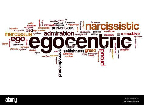 Egocentric word cloud concept Stock Photo - Alamy