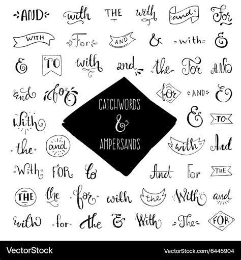 Collection Catchwords Royalty Free Vector Image