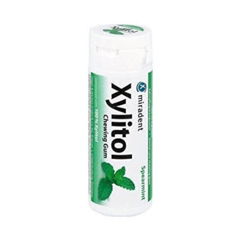 Miradent Xylitol Chewing Gum Spearmint 30pcs Glam Your Skin