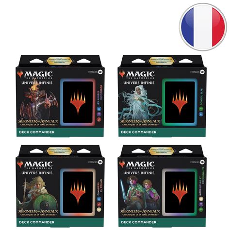 Lot Des 4 Decks Commander Le Seigneur Des Anneaux Chroniques De La