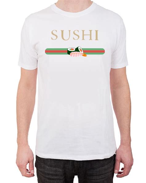 Sushi Gucci Parody T Shirt суши пародия на гуччи Футболка купить в