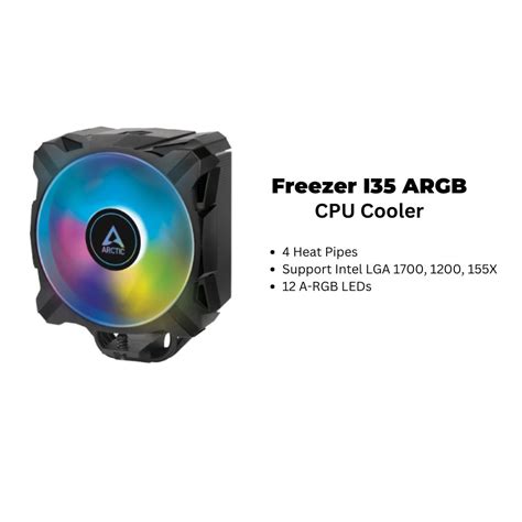 Arctic Cooling Freezer I A Argb Air Cooling Cooler Thunder Match