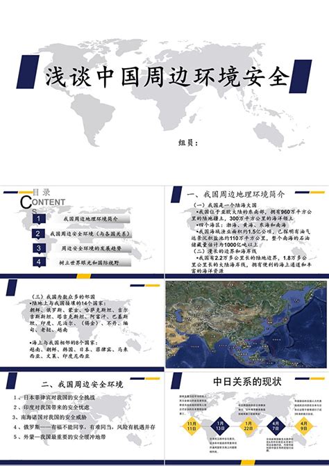 浅谈中国周边安全环境ppt卡卡办公