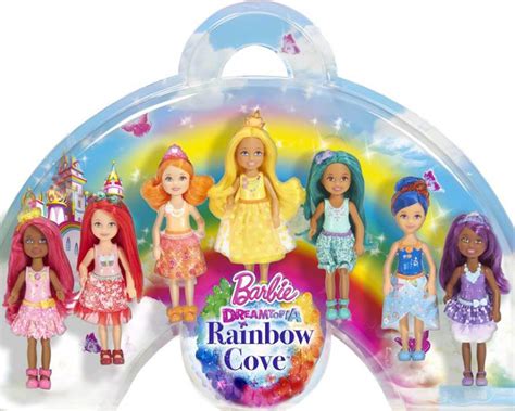 Barbie Dreamtopia Series 7pcs Dolls Play Set Barbie Rainbow Little ...