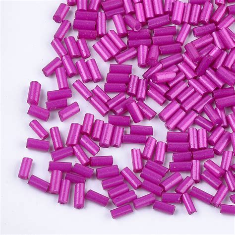 X Mm Fgb Bugle Beads G Opaque Hot Pink Spoilt Rotten Beads