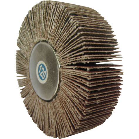 Klutch Flap Wheel 80 Grit 3 1 8in X 1in 1 4in Hex Shaft Model