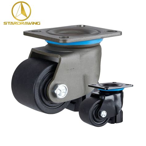 Stardrawing 2 5inch Low Profile Casters Leveling Feet Caster Wheels