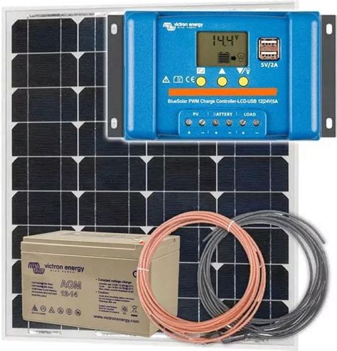 Pakiet Solarny Panel S Oneczny W I Akumulator Agm Ah Z Regulatorem