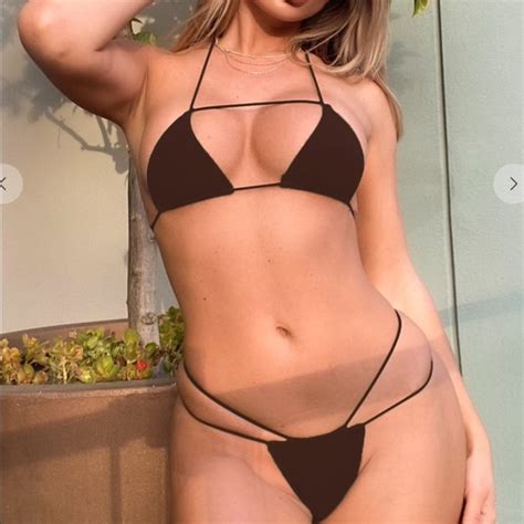 Swim Double Strap Bikini In Brown Poshmark