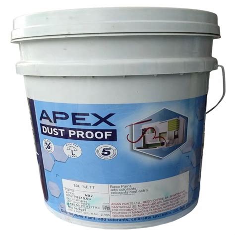 Asian Paints Apex Dust Proof Paint 20 Ltr At Rs 8510 Bucket In Kurnool