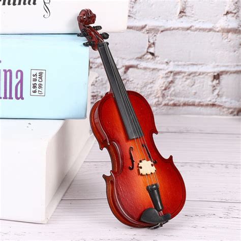 Mini Instrumento Musical De Madera Modelo Viol N Miniatura Cuotas Sin