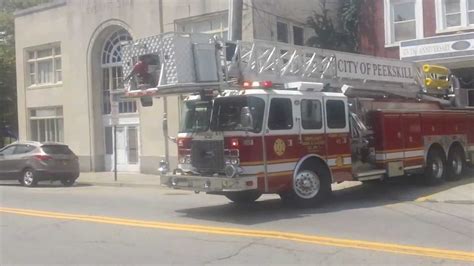 Peekskill NY Volunteer Fire Department Tower Ladder 45 YouTube