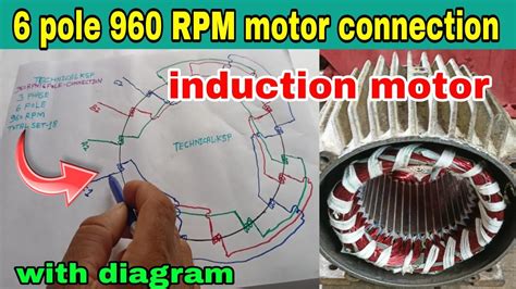 6 Pole 960 RPM Motor Connection 960 RPM Induction Motor Connection