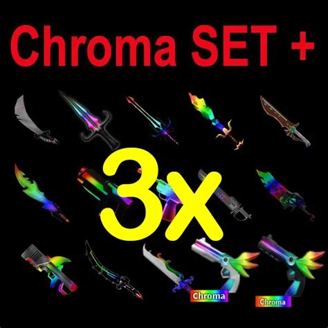 Bundle Chroma Set Mm2 Murder Mystery 2 Game Item Gameflip
