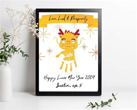 Lunar New Year Handprint Craft Chinese New Year Handprint Art Year Of