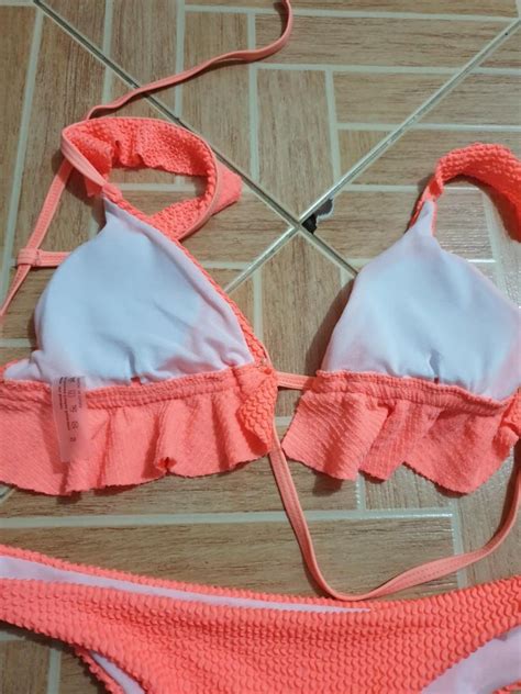 Neon Orange Bikini Set Women S Fashion Swimwear Bikinis Swimsuits