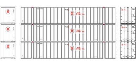 N Scale Athearn 17654 Container 53 Foot Corrugated Hub