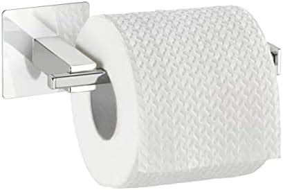 Wenko Turbo Loc Quadro Stainless Steel Toilet Roll Holder Without Lid