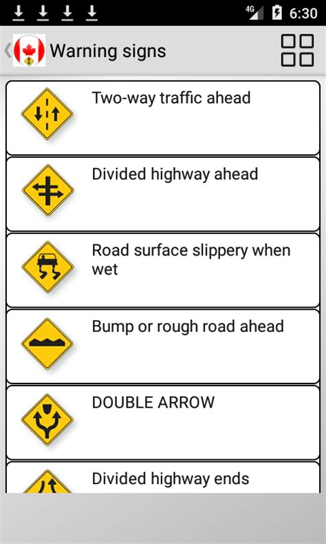 Road and traffic signs Canada - App on Amazon Appstore