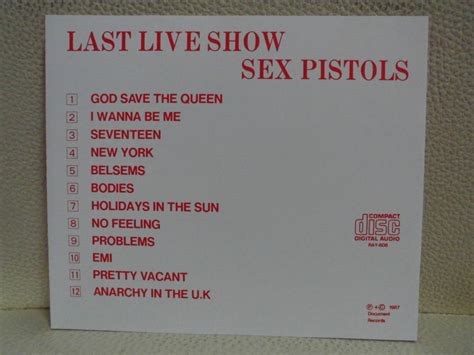 Yahoo オークション CD SEX PISTOLS LAST LIVE SHOW