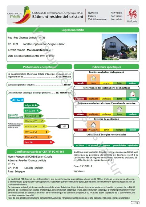 Le Certificat Peb Introduction