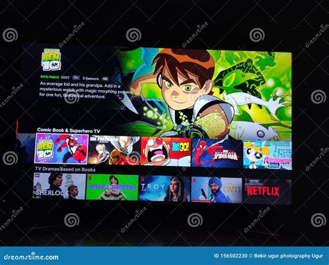 Ben 10 Netflix Television Screen With Popular Series Choice Movies