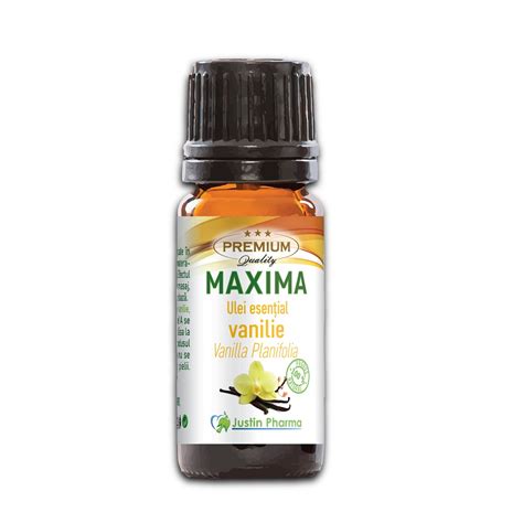 Ulei Esential De Vanilie 10 Ml Justin Pharma Farmacia Tei Online