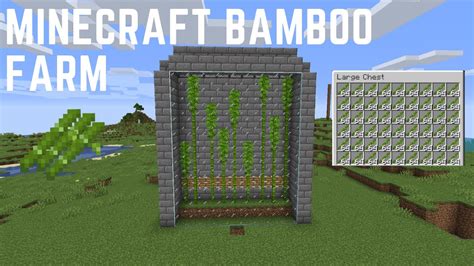 Minecraft Bamboo Farm Minecraft 1 16 Youtube