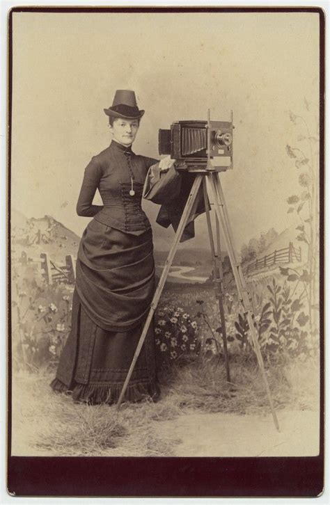 Woman With A Camera Albumen Print Cabinet Card By A J Davison 188