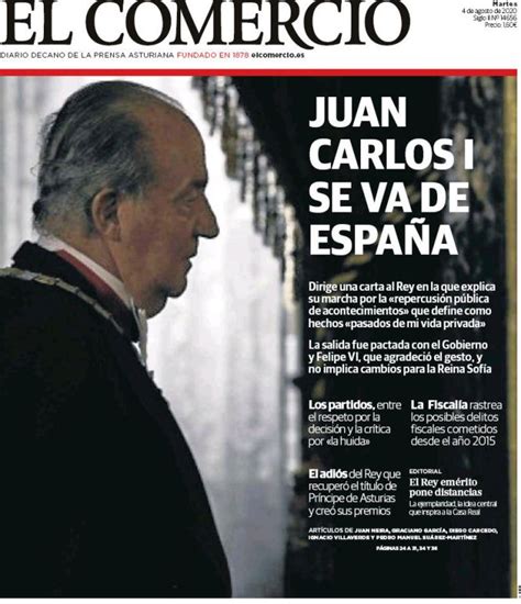 Revista De Prensa Las Portadas Que Recogen La Marcha Del Rey Juan