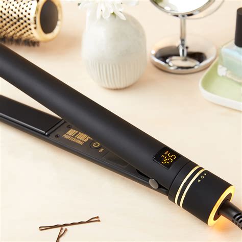 Snapklik Hot Tools Pro Artist Black Gold Evolve Ionic Salon Hair Flat Iron Long Lasting