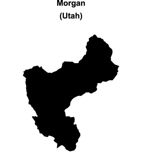 Morgan County Utah Blank Outline Map 47449553 Vector Art At Vecteezy