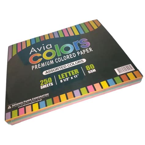 Avia Colors Premium Colored Paper Short Assorted Color Ream