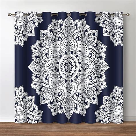 Amazon Jekeno Hippie Floral Blackout Curtains Bohemian Mandala