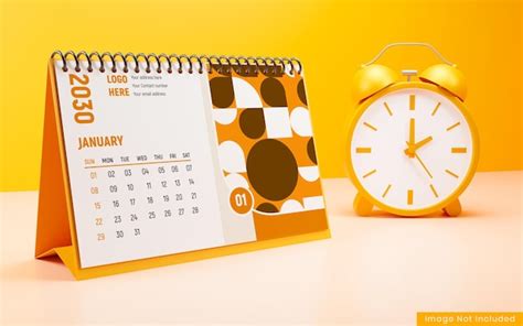 Premium Psd Desk Calendar Mockup